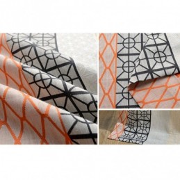 Nordic Katoenen Linnen Verduisteringsgordijn Op Maat Gemaakt Gordijn Geometrisch Jacquard Voor Woonkamer Slaapkamer