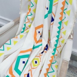 Linnen Gordijnen In Geometrische Print In Scandinavische Stijl Voor Woonkamer En Slaapkamer