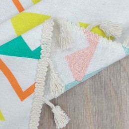 Linnen Gordijnen In Geometrische Print In Scandinavische Stijl Voor Woonkamer En Slaapkamer