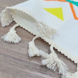 Linnen Gordijnen In Geometrische Print In Scandinavische Stijl Voor Woonkamer En Slaapkamer