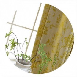 Nordic Verduisteringsgordijnen Bloemen Jacquard Polykatoen Gordijn Op Maat Gemaakt Gordijn Voor Woonkamer Slaapkamer