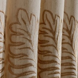 Nordic Katoenen Linnen Verduisteringsgordijn Op Maat Gemaakt Gordijn Blad Borduurwerk Voor Woonkamer Slaapkamer