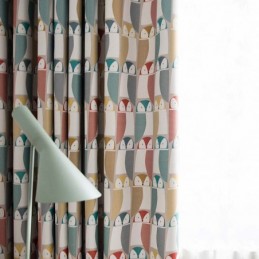 Modern Cartoongordijn Op Maat Gemaakt Gordijn Schattige Uil Print Zachte Verduisterende Kinderkamerstof