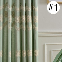 Nordic Stijl Katoenen Verduisteringsgordijn Op Maat Gemaakt Gordijn Met Bloemenborduursel