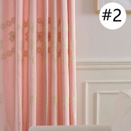 Nordic Stijl Katoenen Verduisteringsgordijn Op Maat Gemaakt Gordijn Met Bloemenborduursel