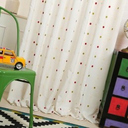 Gordijn Van Katoen Met Borduursel, Op Maat Gemaakt, Met Nordic Storm Dot-Ontwerp Voor Woonkamer/Slaapkamer