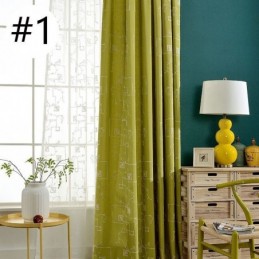 Verduisteringsgordijn Van Katoen, Op Maat Gemaakt, Gordijn In Scandinavische Stijl, Geborduurd Voor Woonkamer/Slaapkamer