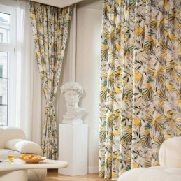 Katoenen Gordijnen Amerikaans Kleurrijk Bananenblad