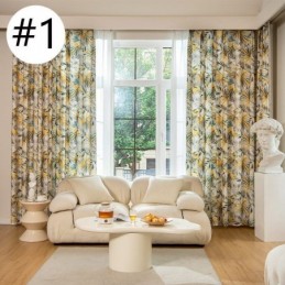 Katoenen Gordijnen Amerikaans Kleurrijk Bananenblad