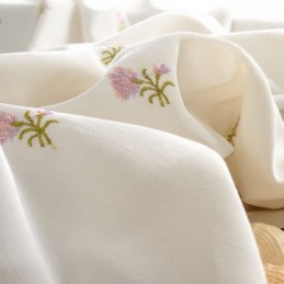 Gordijn Met Bloemenborduurwerk, Op Maat Gemaakt, Van Nordic Katoen Voor Woonkamer En Slaapkamer