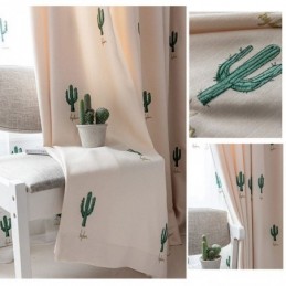 Gordijnen Kinderstijl Cactus Geborduurd