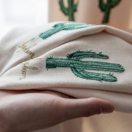Gordijnen Kinderstijl Cactus Geborduurd