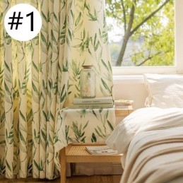 Amerikaanse Chevron Gordijnen Inkt Bamboe Blad Bedrukt