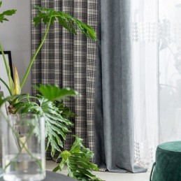 Gordijnen Modern Eenvoudig Pied-De-Poule