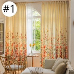 Chevron Gordijnen Amerikaanse Bloemenprint