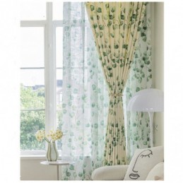 Chevron Gordijnen Amerikaanse Stijl Blad Bedrukt