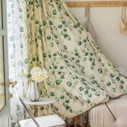 Chevron Gordijnen Amerikaanse Stijl Blad Bedrukt