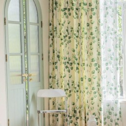 Chevron Gordijnen Amerikaanse Stijl Blad Bedrukt