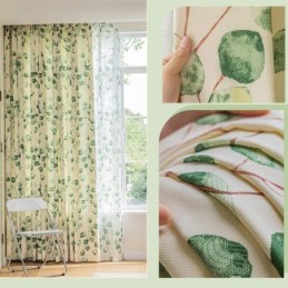 Chevron Gordijnen Amerikaanse Stijl Blad Bedrukt