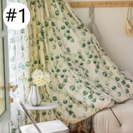 Chevron Gordijnen Amerikaanse Stijl Blad Bedrukt