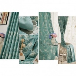 Gordijn Met Geborduurde Planten, Op Maat Gemaakt, Gordijn In Scandinavische Stijl, Katoen Voor Woonkamer En Slaapkamer