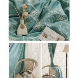 Gordijn Met Geborduurde Planten, Op Maat Gemaakt, Gordijn In Scandinavische Stijl, Katoen Voor Woonkamer En Slaapkamer