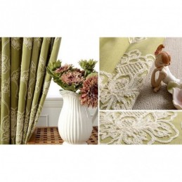 Verduisteringsgordijn Van Katoen En Linnen, Op Maat Gemaakt, Met Geborduurde Scandinavische Bloemen Voor Woonkamer En Slaapkamer