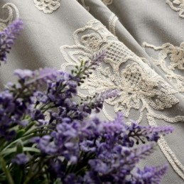 Verduisteringsgordijn Van Katoen En Linnen, Op Maat Gemaakt, Met Geborduurde Scandinavische Bloemen Voor Woonkamer En Slaapkamer