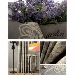 Verduisteringsgordijn Van Katoen En Linnen, Op Maat Gemaakt, Met Geborduurde Scandinavische Bloemen Voor Woonkamer En Slaapkamer