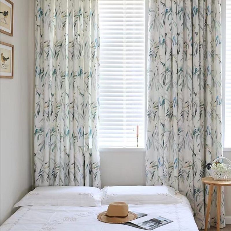 Modern Bedrukt Gordijn Met Plantenpatroon, Verduisteringsgordijn Op Maat Voor De Woonkamer