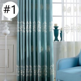 Verduisteringsgordijn Van Katoen Op Maat, Gordijn Met Geborduurde Noorse Paardenbloem Voor Woonkamer/Slaapkamer