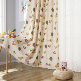 Nordic Katoenen Verduisteringsgordijnen Met Fruitprint Voor Woonkamer En Slaapkamer