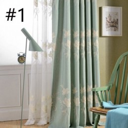 Verduisteringsgordijnen Van Katoen En Linnen, Geborduurd Met Scandinavische Bloemen