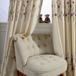 Nordic Verduisteringsgordijn Op Maat Gemaakt Gordijn Katoen Pruimenbloesem Geborduurd