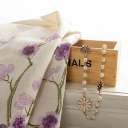 Nordic Verduisteringsgordijn Op Maat Gemaakt Gordijn Katoen Pruimenbloesem Geborduurd