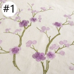 Nordic Verduisteringsgordijn Op Maat Gemaakt Gordijn Katoen Pruimenbloesem Geborduurd