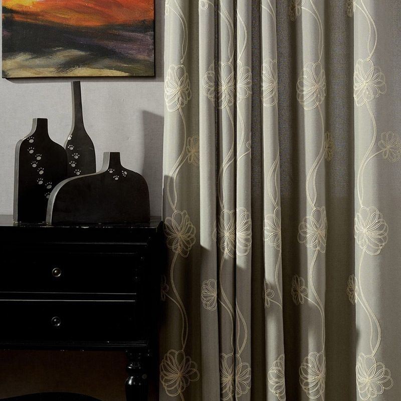 Verduisteringsgordijn Op Maat Gemaakt Gordijn Nordic Geborduurd Voor Woonkamer Slaapkamer