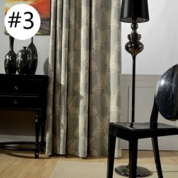 Verduisteringsgordijn Van Katoen En Linnen, Op Maat Gemaakt, Met Geborduurd Bladmotief In Nordic-Stijl Voor Woonkamer En Slaapkamer