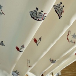 Kinderstijl Katoenen Verduisteringsgordijn Op Maat Gemaakt Gordijnzeil Vuurtoren Geborduurd