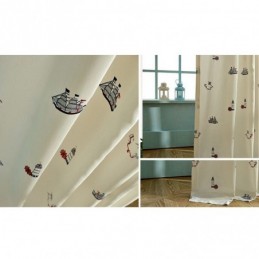 Kinderstijl Katoenen Verduisteringsgordijn Op Maat Gemaakt Gordijnzeil Vuurtoren Geborduurd