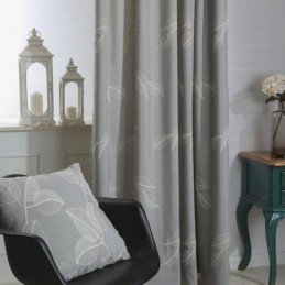 Verduisteringsgordijn Van Katoen Op Maat, Gordijn Met Geborduurd Blad In Nordic-Stijl Voor Woonkamer En Slaapkamer