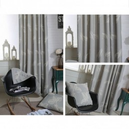 Verduisteringsgordijn Van Katoen Op Maat, Gordijn Met Geborduurd Blad In Nordic-Stijl Voor Woonkamer En Slaapkamer