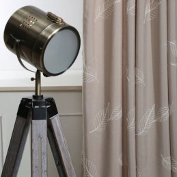 Verduisteringsgordijn Van Katoen Op Maat, Gordijn Met Geborduurd Blad In Nordic-Stijl Voor Woonkamer En Slaapkamer