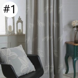 Verduisteringsgordijn Van Katoen Op Maat, Gordijn Met Geborduurd Blad In Nordic-Stijl Voor Woonkamer En Slaapkamer