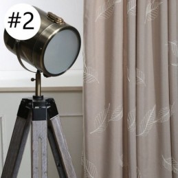 Verduisteringsgordijn Van Katoen Op Maat, Gordijn Met Geborduurd Blad In Nordic-Stijl Voor Woonkamer En Slaapkamer