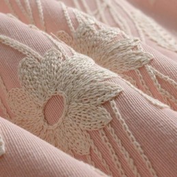 Verduisteringsgordijn Van Katoen, Op Maat Gemaakt, Gordijn Met Geborduurde Nordic-Plant Voor Woonkamer/Slaapkamer