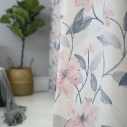 Verduisteringsgordijn Van Katoen Op Maat Gemaakt Gordijn In Scandinavische Stijl Met Plantenprint Voor Woonkamer En Slaapkamer