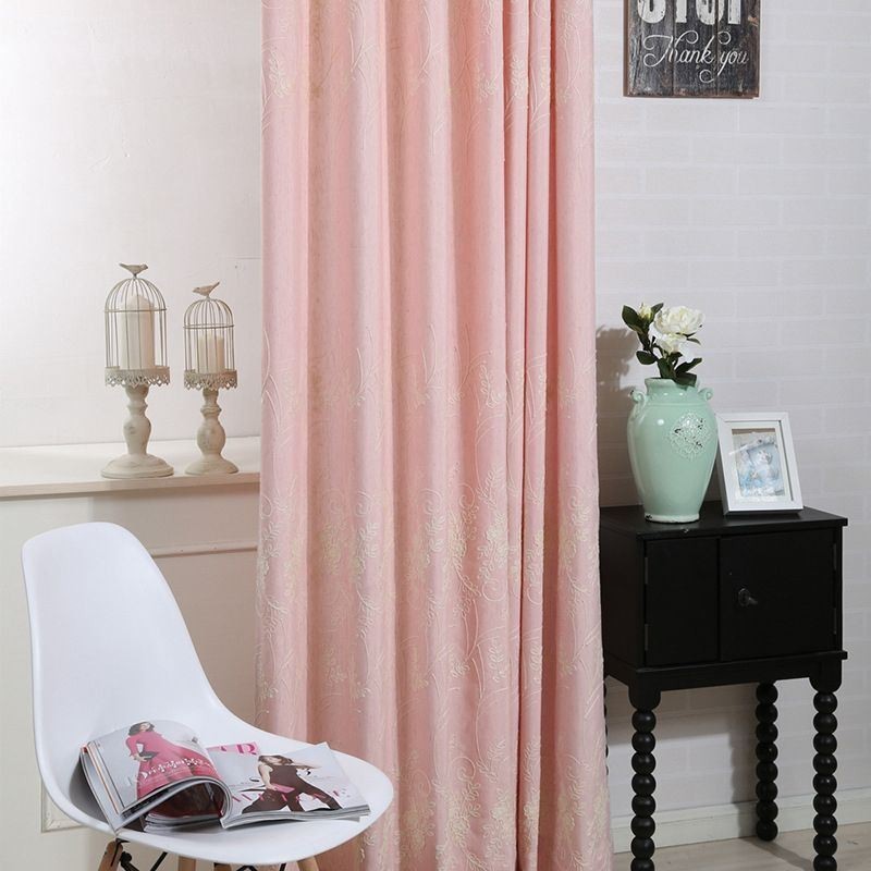 Gordijn Met Geborduurde Nordic-Planten Op Maat Gemaakt Linnen Gordijn Voor Woonkamer/Slaapkamer