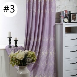 Gordijn Met Geborduurde Nordic-Planten Op Maat Gemaakt Linnen Gordijn Voor Woonkamer/Slaapkamer