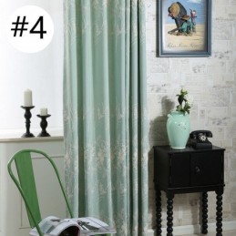 Gordijn Met Geborduurde Nordic-Planten Op Maat Gemaakt Linnen Gordijn Voor Woonkamer/Slaapkamer